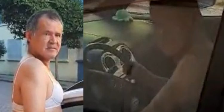 Vídeo: pai se revolta após homem se exibir com roupa feminina na porta da escola: ‘vai apanhar’
