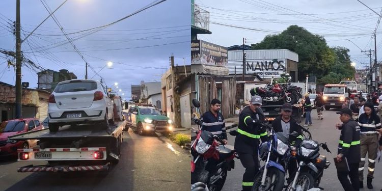 Operação integrada das forças de segurança do AM retiram das ruas veículos usados para ‘rolezinhos’