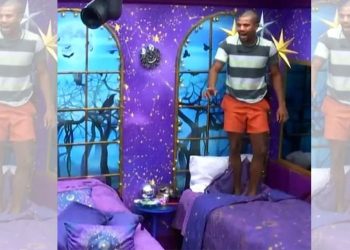 Davi afina a voz e pede ajuda para cunhã do Garantido matar barata: “tenho medo”