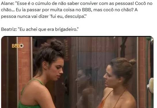 Paraense Alane encontra cocô no chão de banheiro: “Pensei que era brigadeiro”