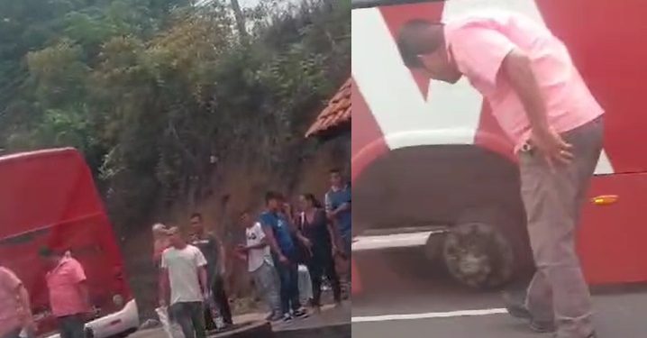 Roda de busão cai em Manaus e deixa passageiros a pé na Zona Leste