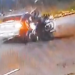 Vídeo: Motoqueiro se estabaca todo na contramão ao ser atingido por carro em Manaus