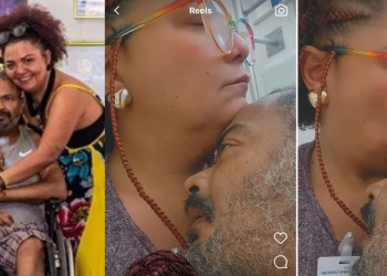 Esposa de Arlindo Cruz fala que cantor se ‘emocionou’ ao lembrar dos dois e sujou a fralda