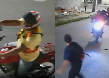 Vídeo: Técnico de enfermagem dá ‘carreira’ ao ver assaltantes, cai e escapa de tiro em Manaus