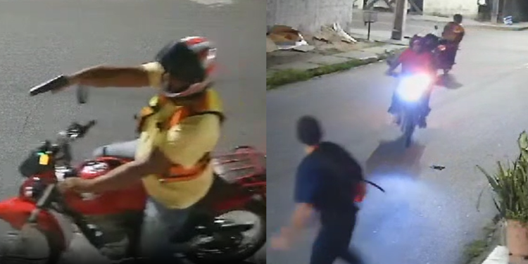 Vídeo: Técnico de enfermagem dá ‘carreira’ ao ver assaltantes, cai e escapa de tiro em Manaus