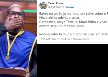 ‘Tá muito f*d1d0’: Amazonenses detonam Rodriguinho após ele mirar em Isabelle Nogueira para o paredão
