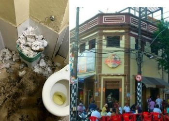 Vídeo: Bar Caldeira comemora aniversário com banheiro podre de sujo em Manaus