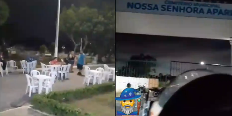 ‘Olha onde é o show’, diz artista surpreso ao ser chamado para festa em pleno cemitério de Manaus; veja