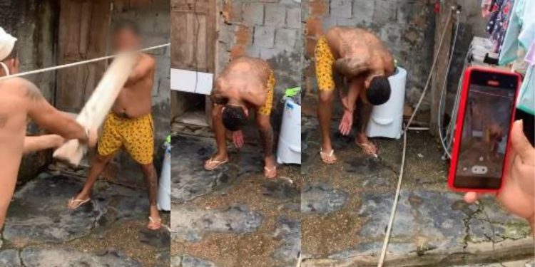 Vídeo: homem é condenado a levar 20 pauladas na mão em Manaus: ‘pro chefão’