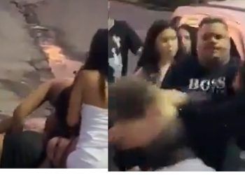 Vídeo: blindadas descem até o chão durante briga pelo último bêbado da balada