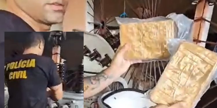 Vídeo: traficantes de Manaus escondem 130 quilos de maconha no transformador de energia