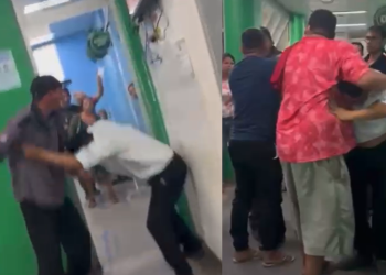 Vídeo: Paciente e segurança de SPA na Zona Norte de Manaus vão para o ‘fight’