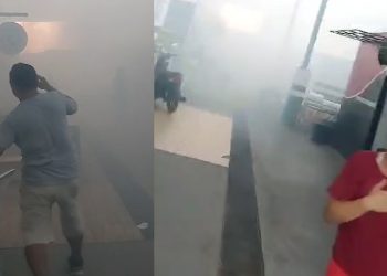 Vídeos: box da feira de Manacapuru pega fogo e população corre com medo de explosão