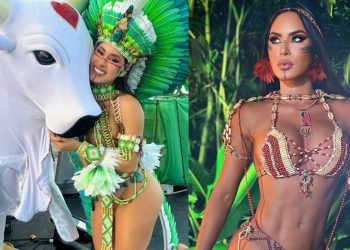 Cunhã do Garantido colocou silicone e terminou com namorado antes de entrar no BBB 24 