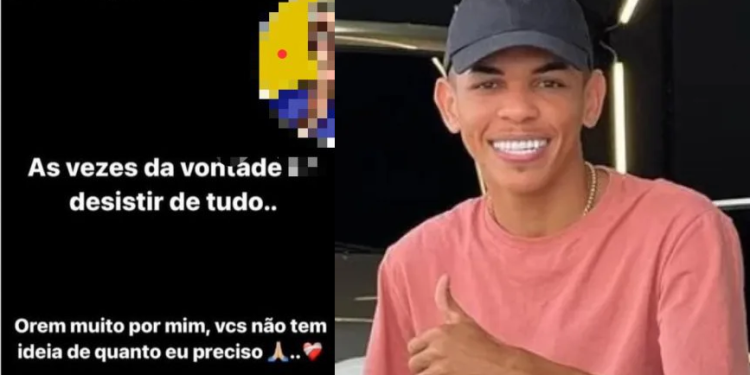 Tá pra baixo: Lucas Picolé diz que vai dar ‘um tempo’ de internet e pede orações