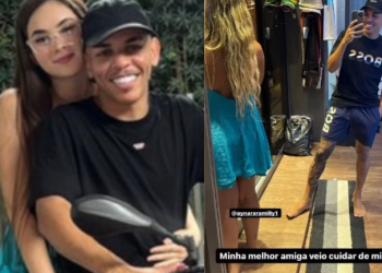 Depois de ser abandonado na prisão pela namorada, Lucas Picolé aparece com a ex: ‘Veio cuidar de mim’