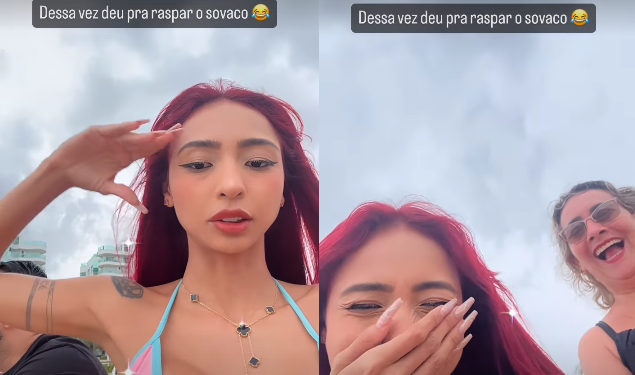 Vídeo: Ruivinha de Marte vai à praia, fala sobre a depilação ‘vencida’ no Ano Novo e revela: ‘Mas foi só o sovaco’
