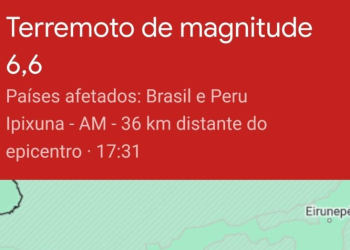 Amazonas sente terremoto histórico nas proximidades dos municípios de Ipixuna e Envira