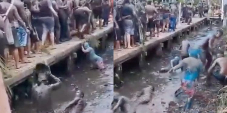 VÍDEO: Paraenses confundem esgoto com mangue e se sujam de b0st@