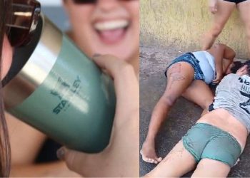 Dono de bar jogo água nas bl1d@d@s mas briga não para