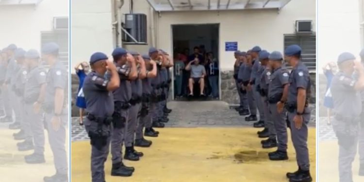 ASSISTA: PM baleado na cabeça recebe alta e homenagem
