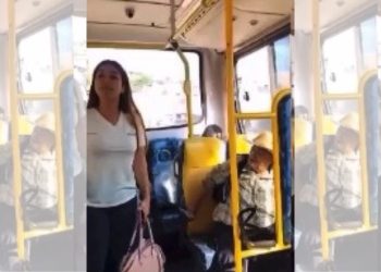 Assista: Idosa e novinh@ brigam por causa de vaga em ônibus.