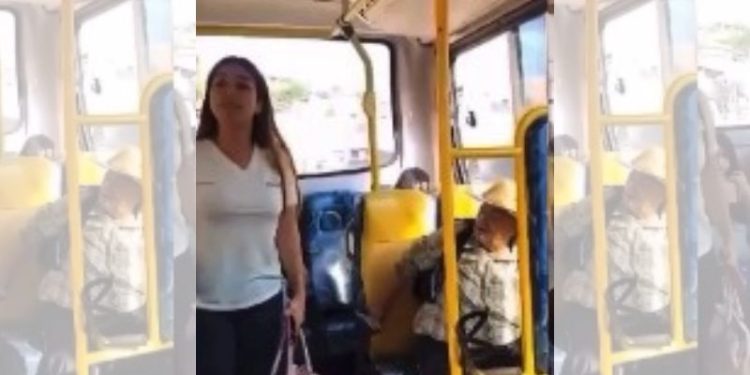 Assista: Idosa e novinh@ brigam por causa de vaga em ônibus.