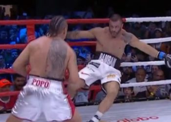 Bambam leva ‘tubefe’ de Popó e dura menos de 40 segundos no ring