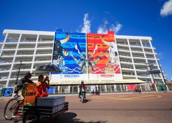 Artistas disputam concurso para pintar novo  ‘Mural Bumbódromo 2024’