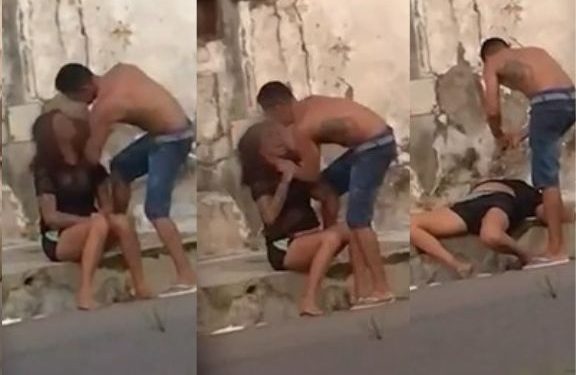 Flagrada sendo enforcada e apanhando do marido em Manaus o defende: ‘Ele é trabalhador’; veja