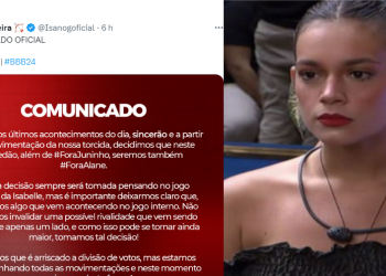 Após ‘Sincerão’ no BBB, equipe de Isabelle Nogueira pede que fãs votem em Alane: ‘Possível rivalidade’