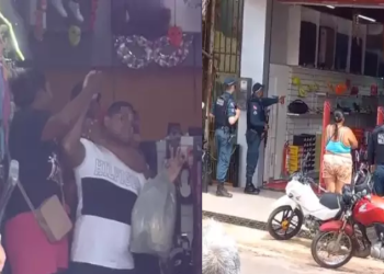 Dupla com revólveres faz reféns por mais de uma hora durante assalto em loja