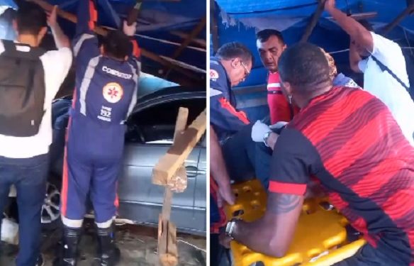 Esperando o pai sair do SPA, homem é atropelado em parada de ônibus por motorista em Manaus