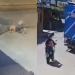 Vídeo: Caminhão da Bemol sinaliza, motociclista avança e mulher na garupa sofre acidente no Petrópolis