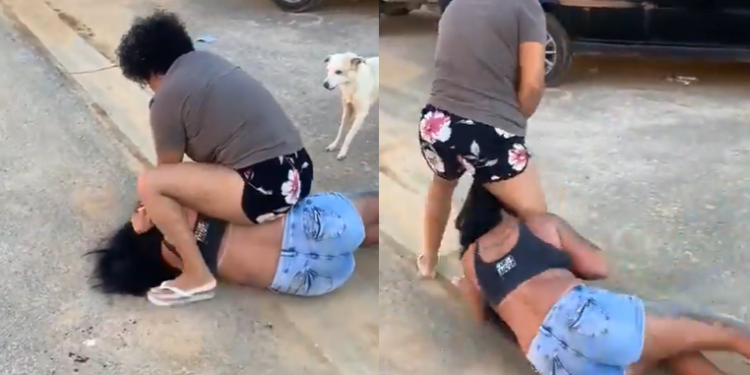 Chifruda descobre traição pela segunda vez e arrasta a novinha pelo asfalto; veja