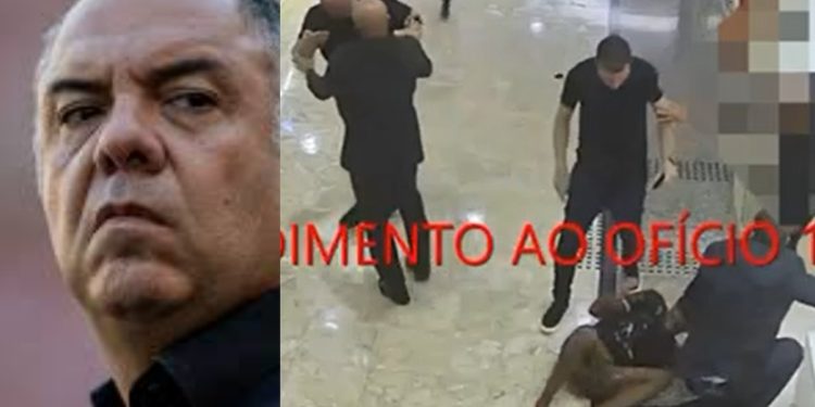 Vídeo mostra novas imagens de Marcos Braz agredindo entregador no shopping