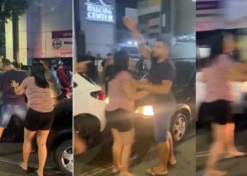 Vídeo: motoristas batem na Djalma Batista e resolvem tudo na porrada