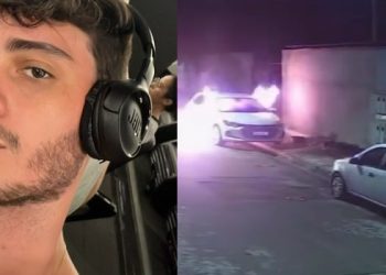 Vídeo: bandidos quebram carro de jovem e colocam fogo em Manaus: ‘é doloroso demais’