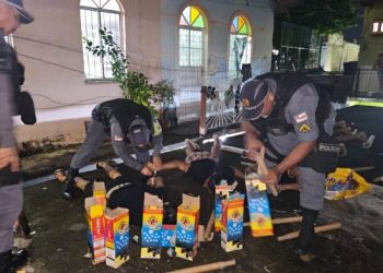 Deu ruim: Na Compensa, homens são presos após foguetório em comemoração a grupo criminoso; veja