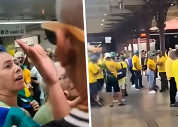 ‘Bolsonaro é nóia!’: Torcedores da Gaviões da Fiel impedem entrada de bolsonaristas em metrô