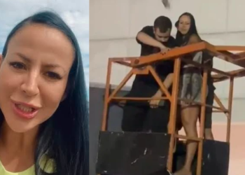 Vídeo: Influenciadora leva ‘sandalhada’ na cara após fazer ‘chuva de dinheiro’ em frente de loja