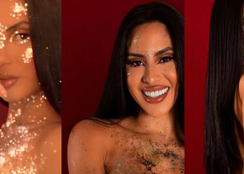 Vídeo: Isabelle surge como veio ao mundo coberta apenas por pintura; veja fotos