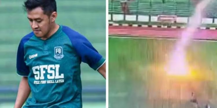 Vídeo: veja momento em que raio atinge a cabeça e mata jogador no fim de semana