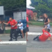 Vídeo: Bombeira civil puxa ladra pelos cabelos e leva facada em estacionamento na ZL
