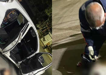 Veja: Jovens são executados a tiros e arrancados de carro no Centro de Manaus