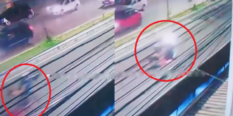 Vídeo: Homem dá ‘grau’ e acaba com depilação definitiva na traseira após cair de moto em Manaus