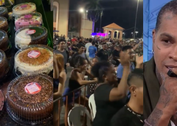 Veja vídeos da comemoração em Parintins com direito a bolos após eliminação de Rodriguinho: ‘Cancelado’