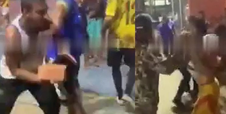 Peladeiros trocam a bola de futebol por tijoladas e atacam cabeça de atacante  
