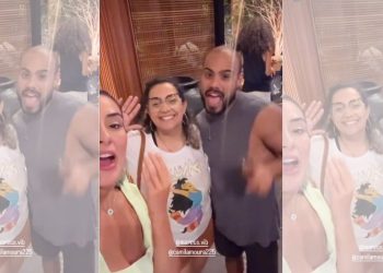 Camila, ex de Buda Calabreso, encontra com Deniziane e Marcus Vinicius