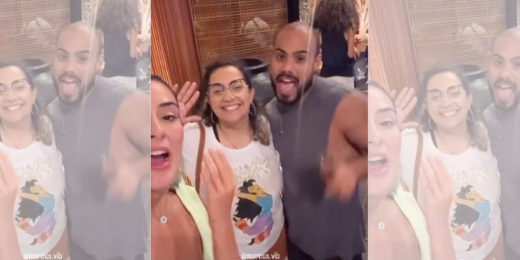 Camila, ex de Buda Calabreso, encontra com Deniziane e Marcus Vinicius